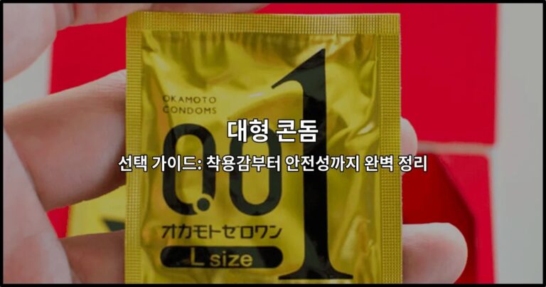 대형 콘돔 선택 가이드: 착용감부터 안전성까지 완벽 정리