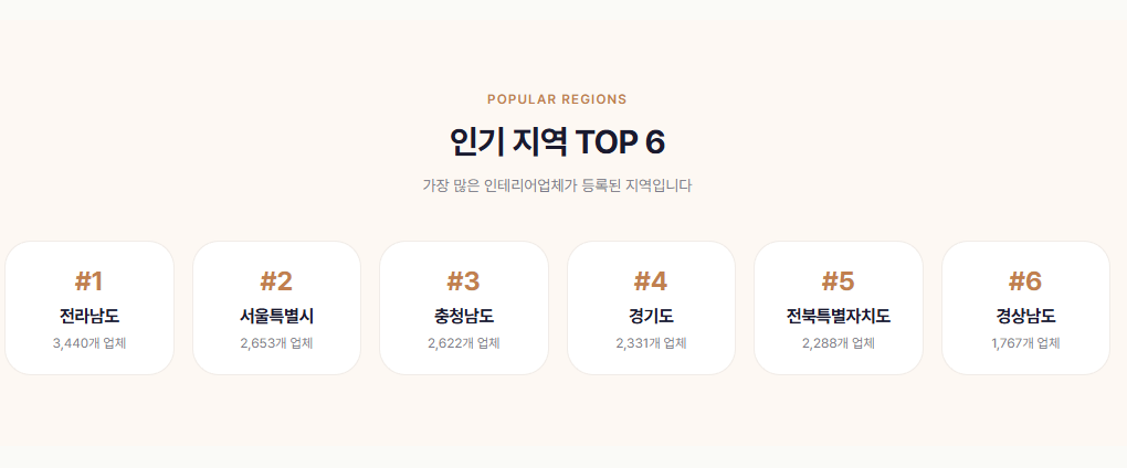 베스트인테리어의 다양한 인테리어 시공 사례와 디자인 포트폴리오를 소개하는 썸네일 이미지