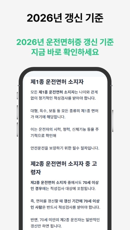 운전면허증 적성검사 갱신 절차와 준비 방법을 안내하는 도우미 썸네일 이미지