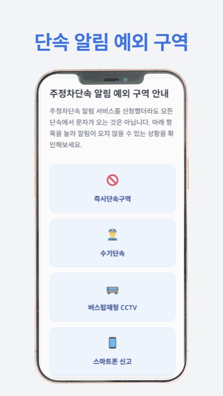 주정차단속 알림 가이드의 핵심 내용을 한눈에 보여주는 썸네일 이미지
